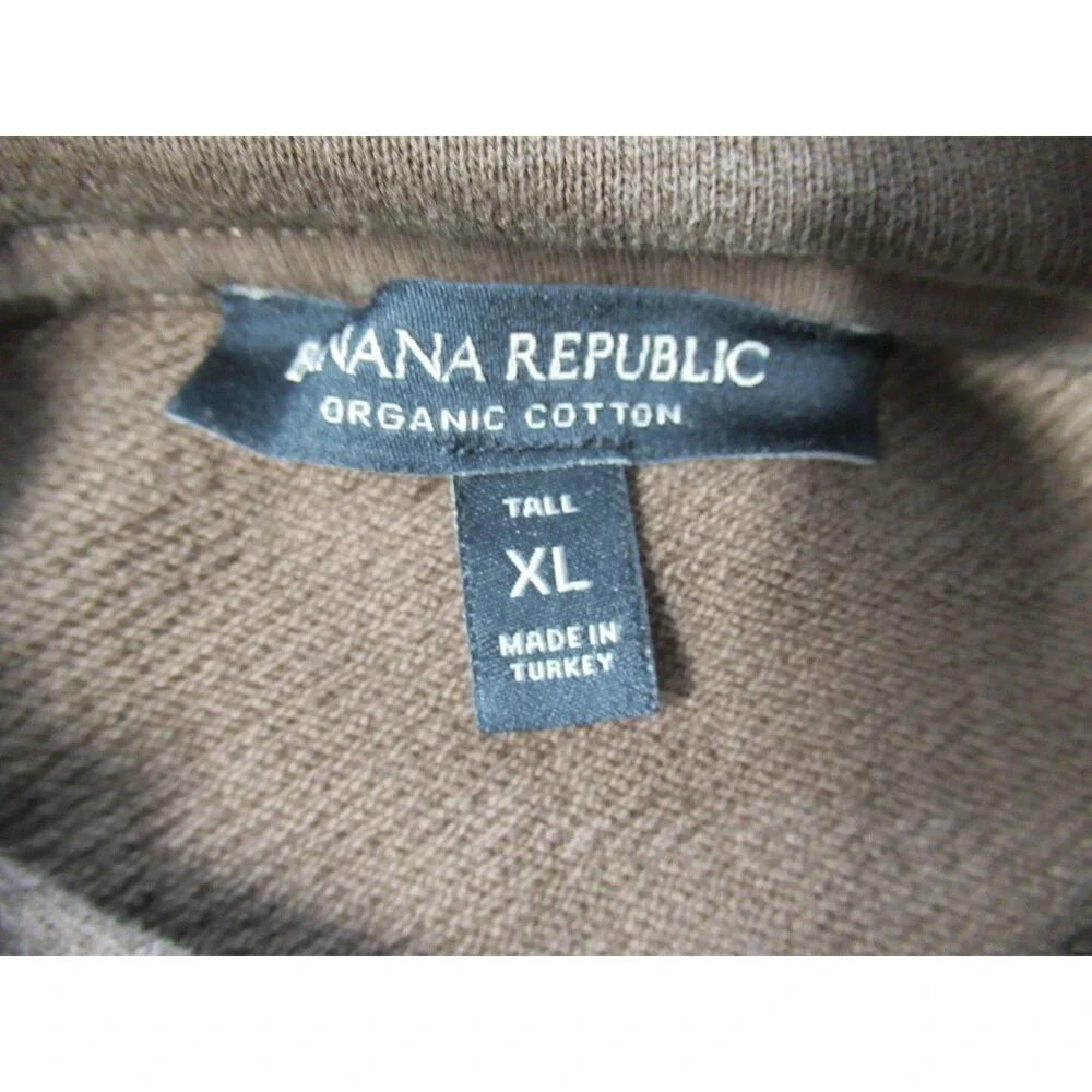 Banana Republic Hoodie Mens XL Tall Brown Long Sleeve Sweatshirt Pullover Y2K